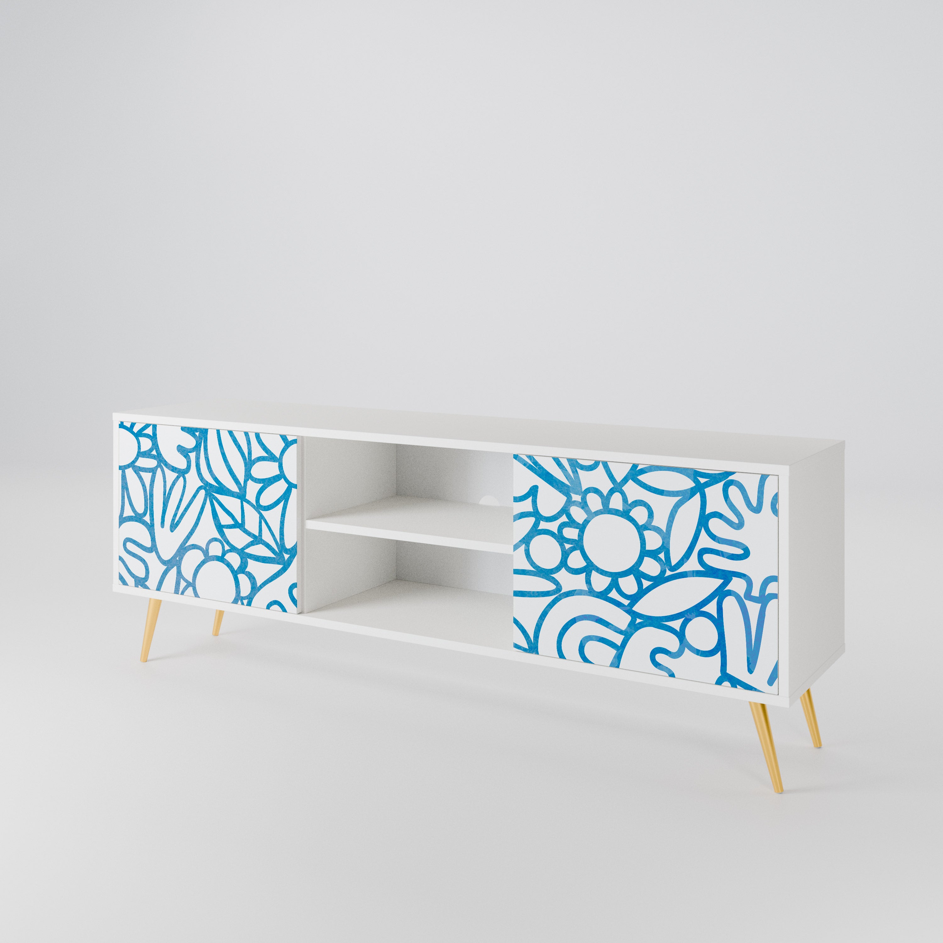 BLOOMY MORNING Mueble de TV de 2 Puertas