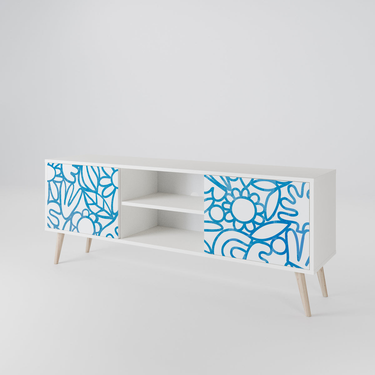BLOOMY MORNING Mueble de TV de 2 Puertas