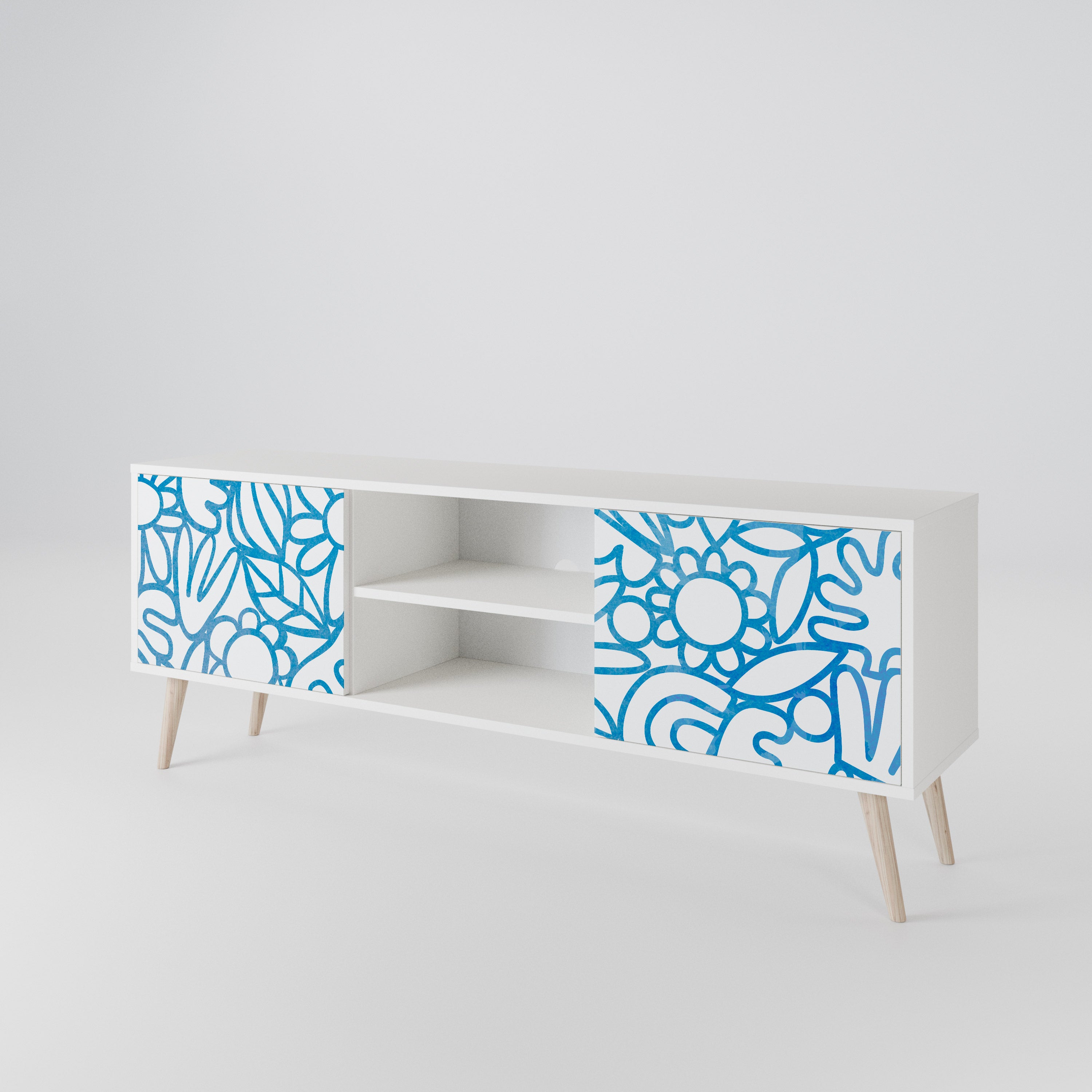 BLOOMY MORNING Mueble de TV de 2 Puertas