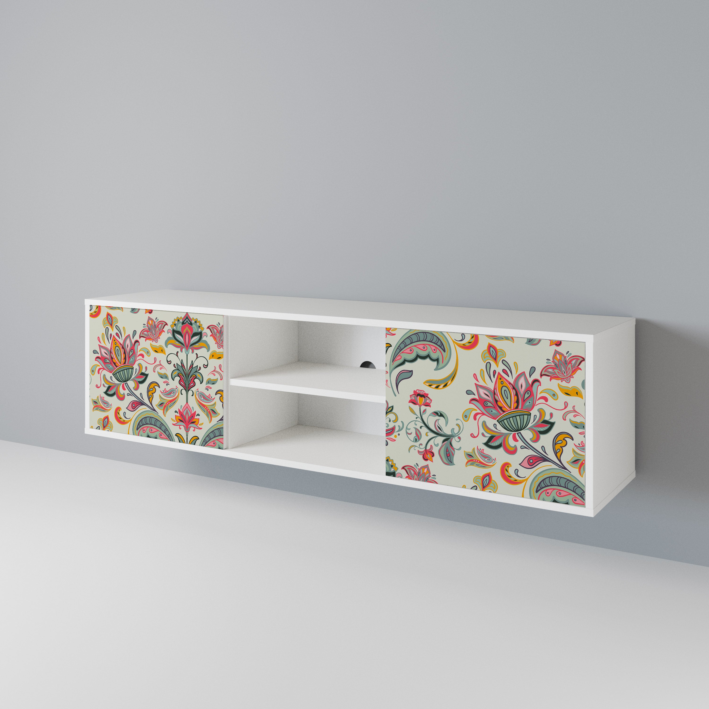 ORGANIC FOLKLORE Mueble de TV de 2 Puertas