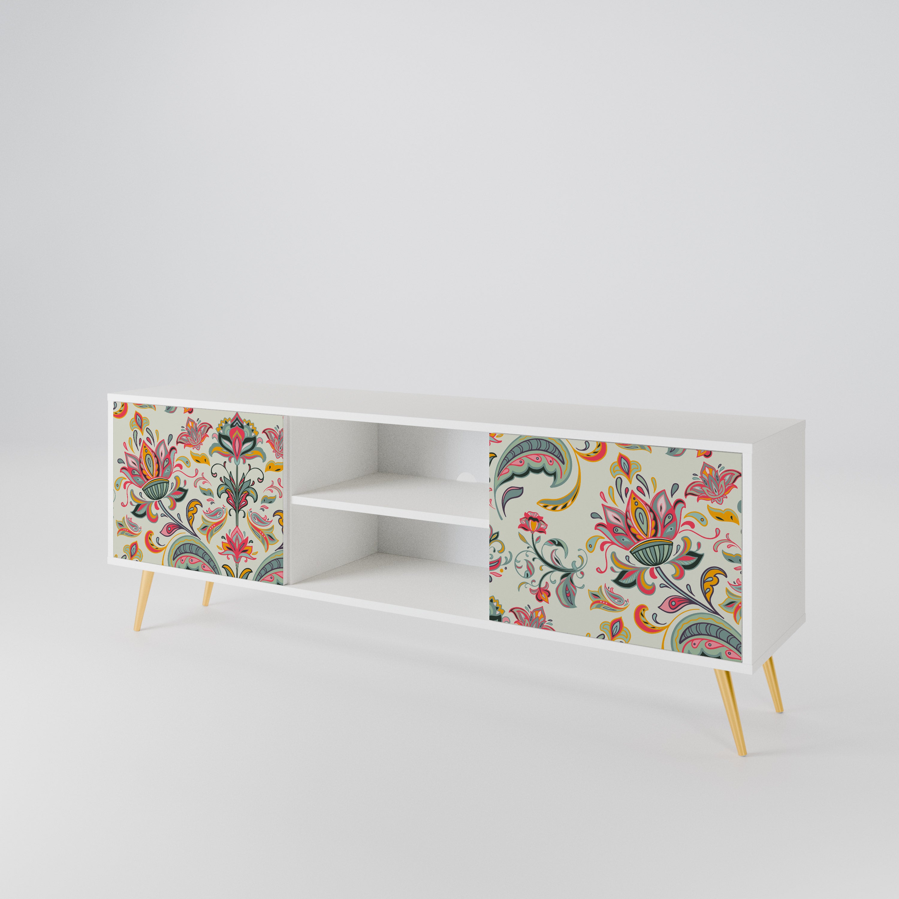 ORGANIC FOLKLORE Mueble de TV de 2 Puertas