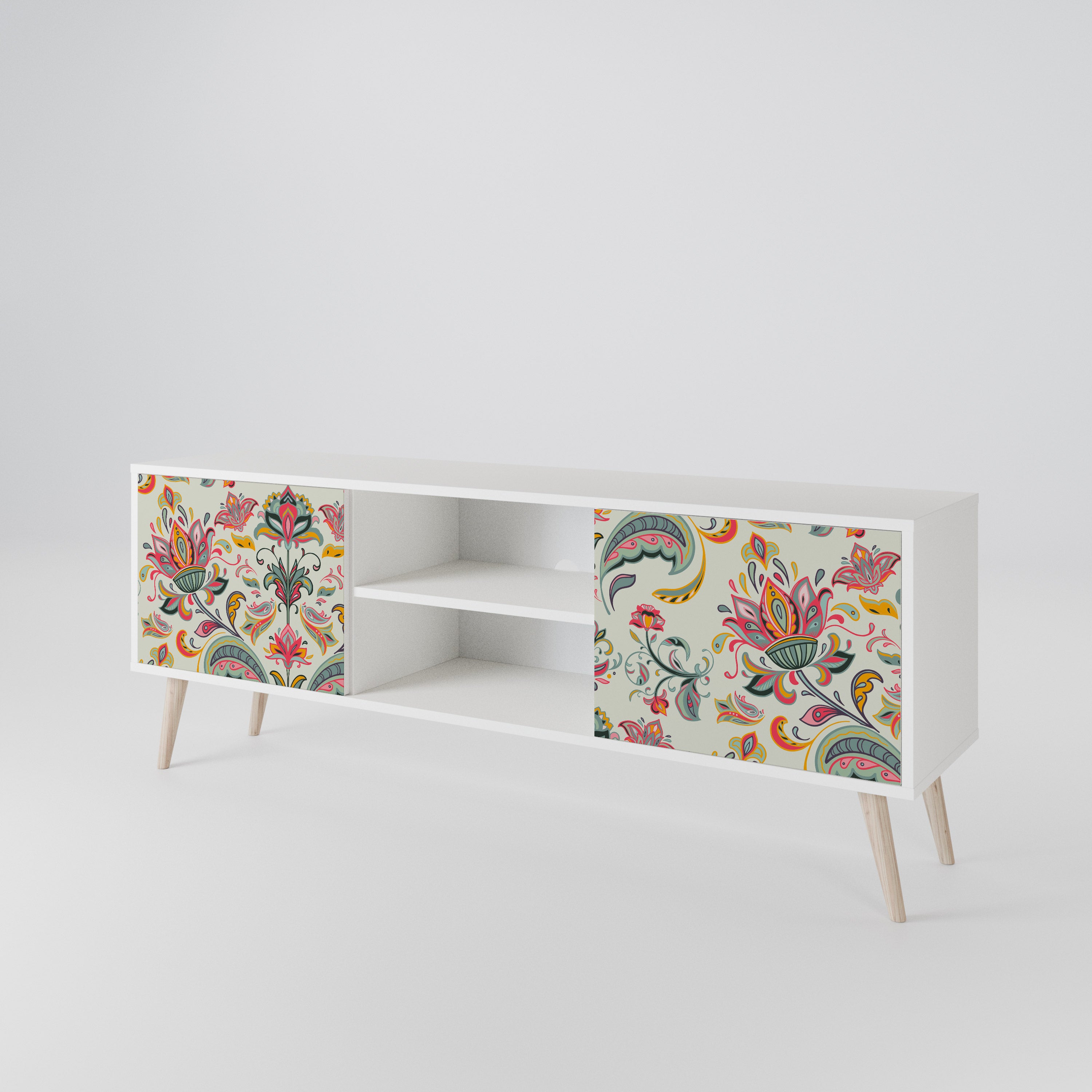 ORGANIC FOLKLORE Mueble de TV de 2 Puertas