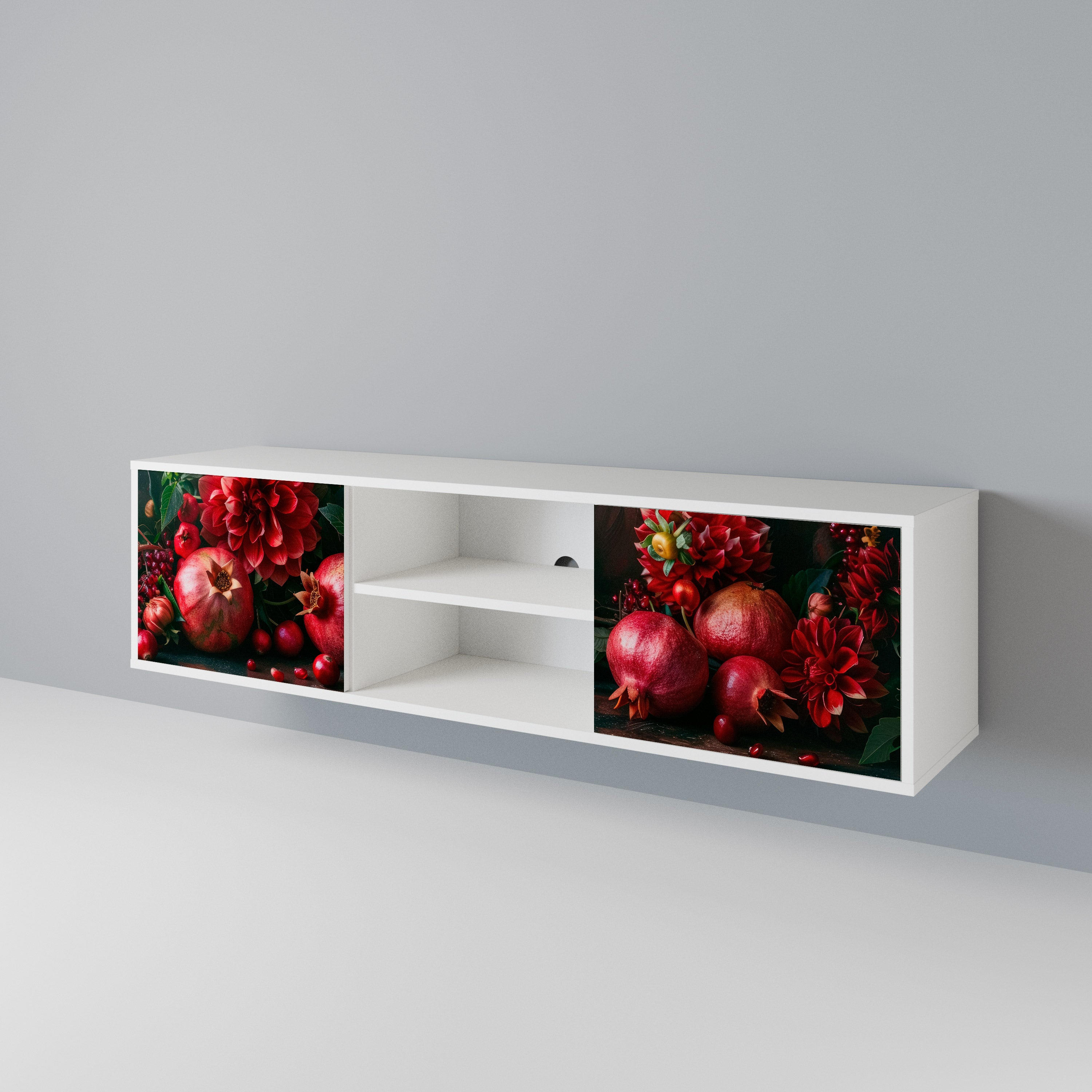 DAHLIAS AND POMEGRANATES Mueble de TV de 2 Puertas