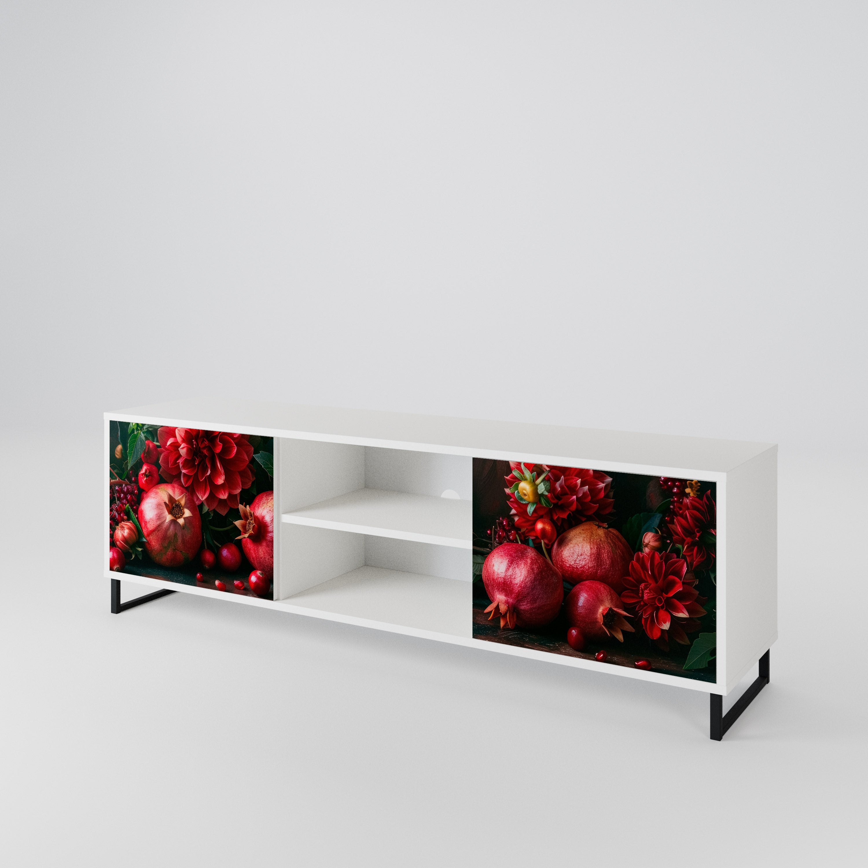 DAHLIAS AND POMEGRANATES Mueble de TV de 2 Puertas