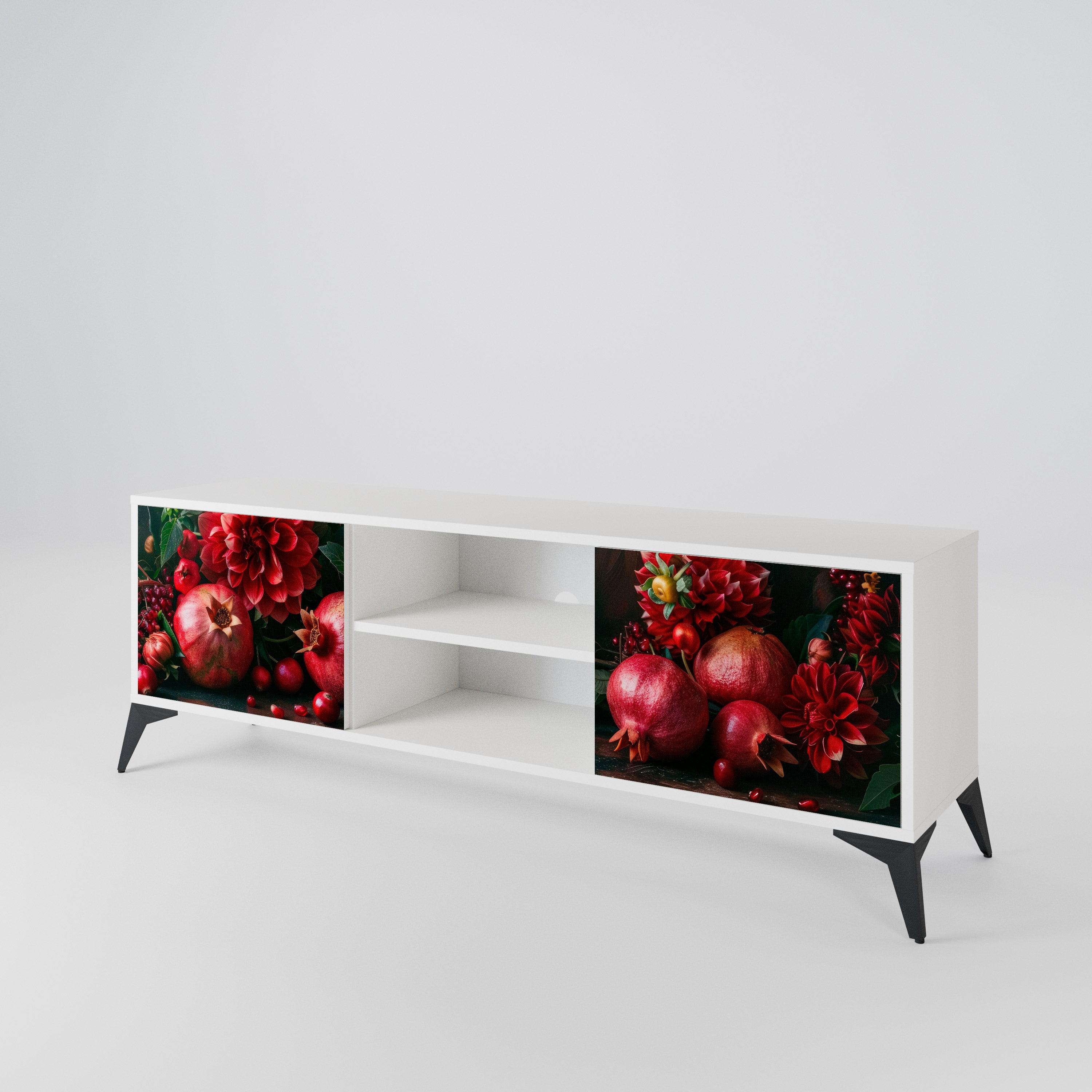 DAHLIAS AND POMEGRANATES Mueble de TV de 2 Puertas
