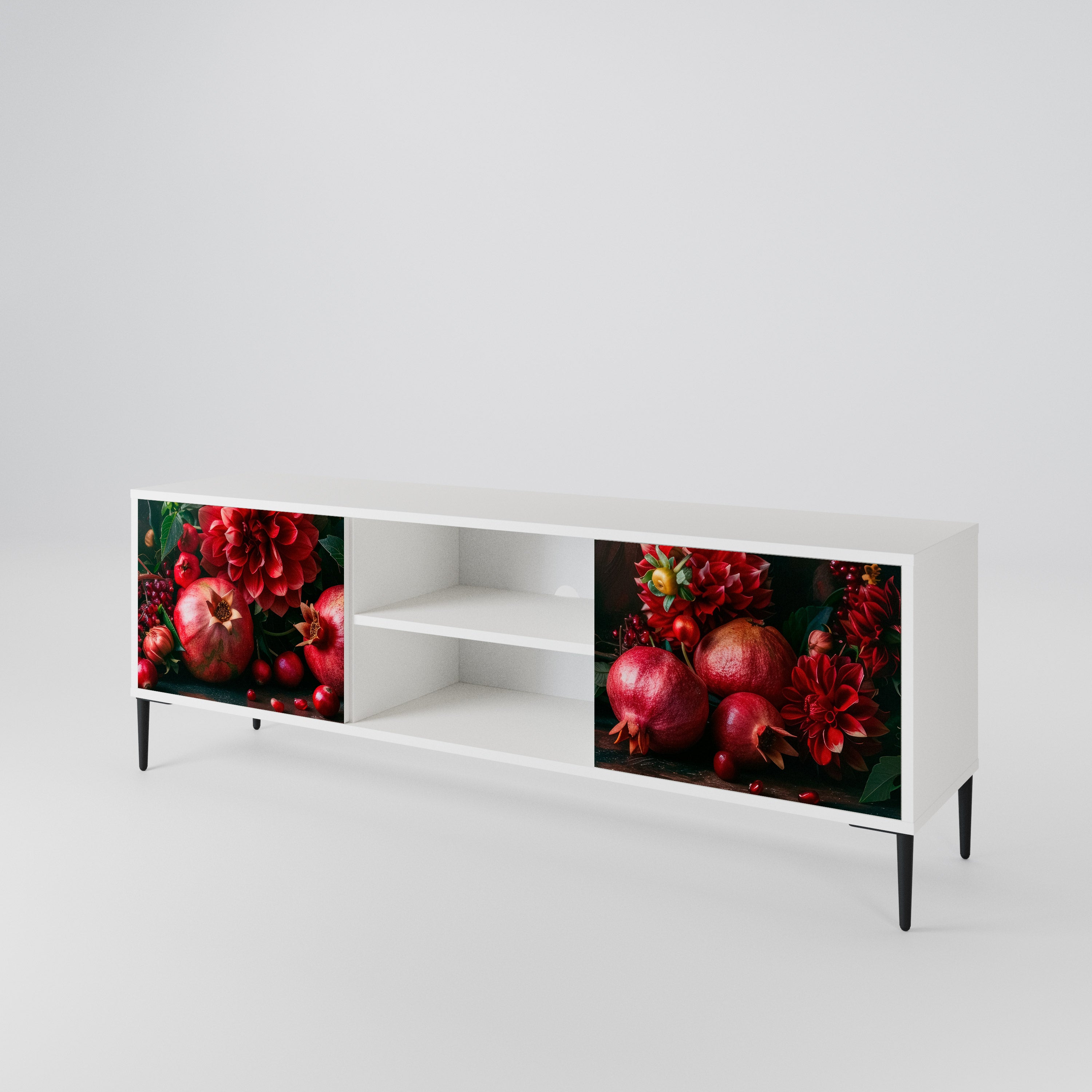 DAHLIAS AND POMEGRANATES Mueble de TV de 2 Puertas