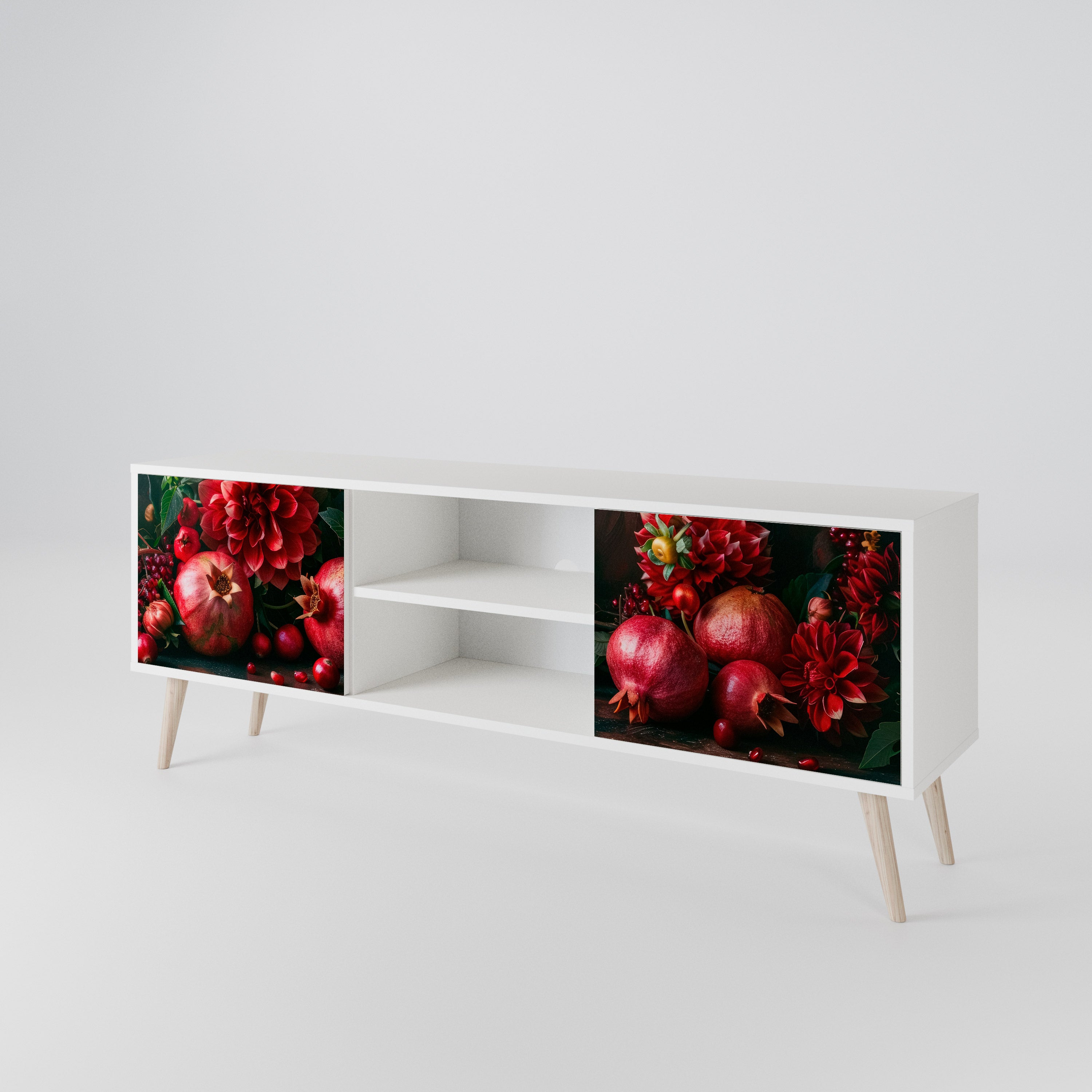 DAHLIAS AND POMEGRANATES Mueble de TV de 2 Puertas