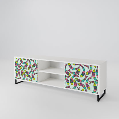 INDIAN FISH Mueble de TV de 2 Puertas