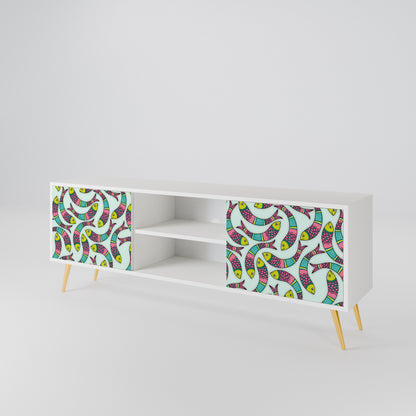 INDIAN FISH Mueble de TV de 2 Puertas