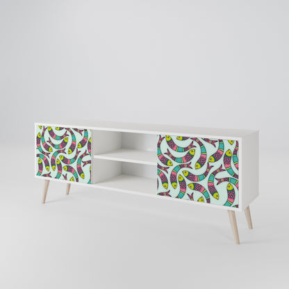 INDIAN FISH Mueble de TV de 2 Puertas