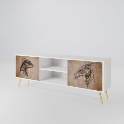 STEAMPUNK CLAN Mueble de TV de 2 Puertas