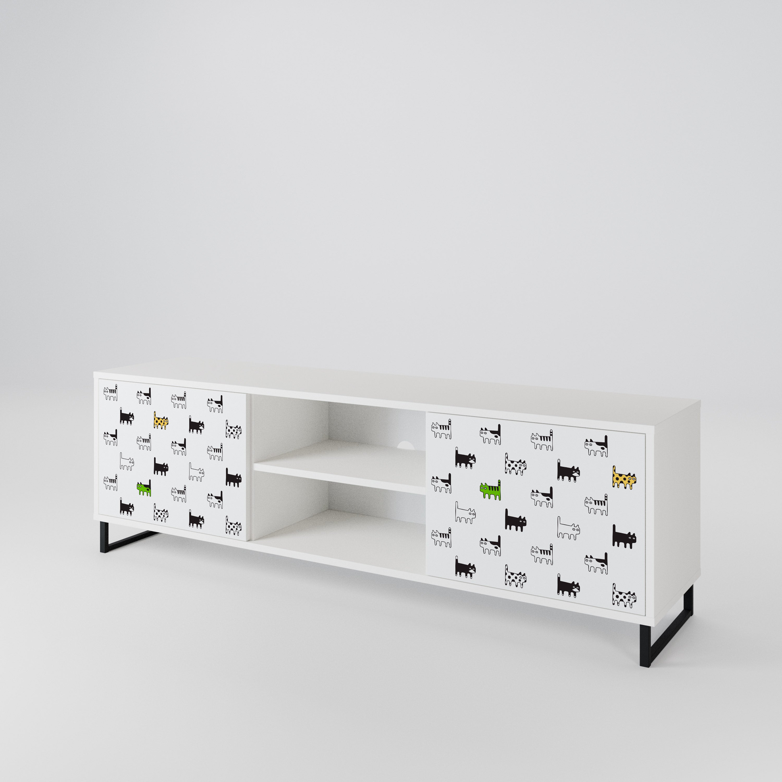 CATS COMPILATION Mueble de TV de 2 Puertas