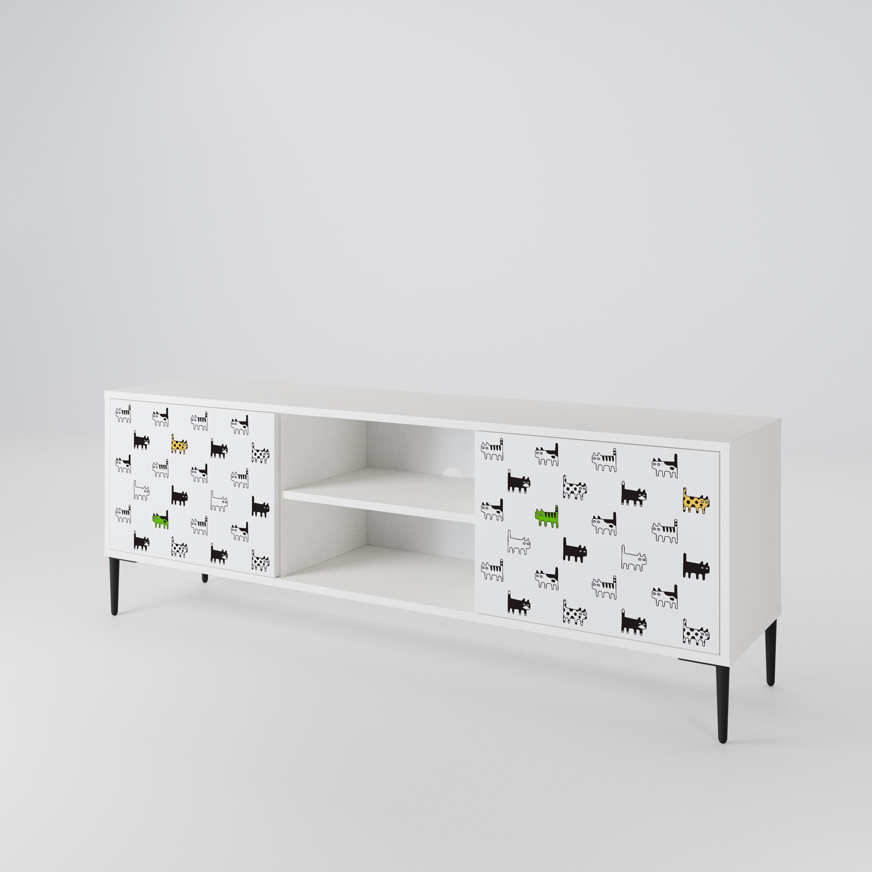 CATS COMPILATION Mueble de TV de 2 Puertas