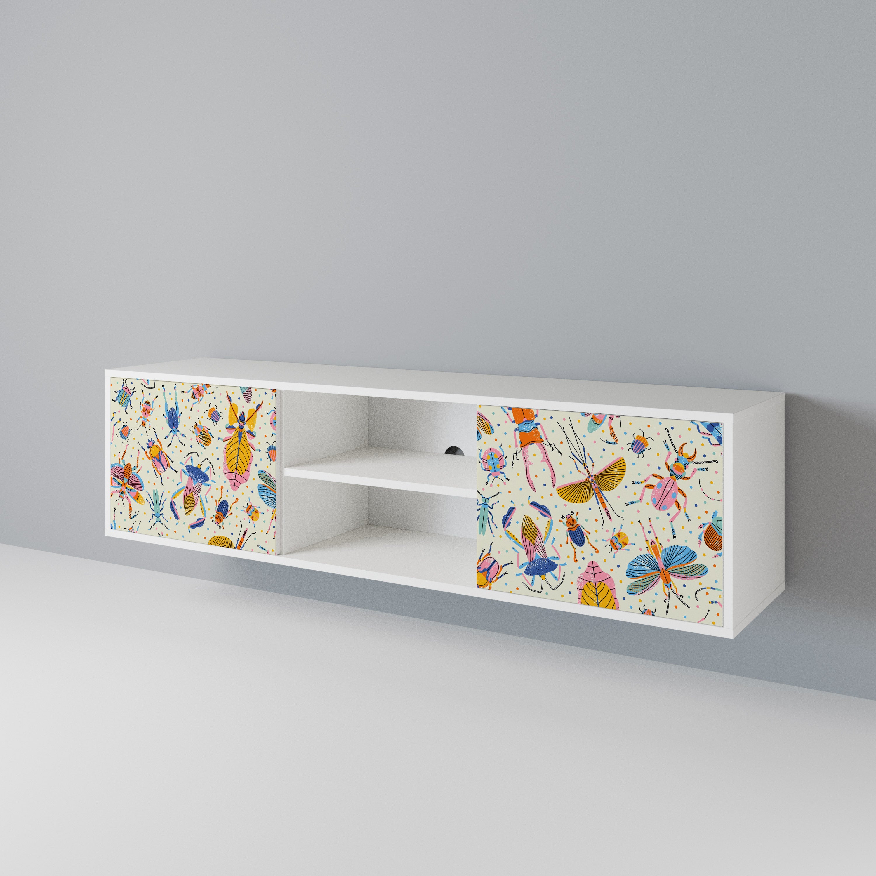 COLORFUL INSECTS Mueble de TV de 2 Puertas