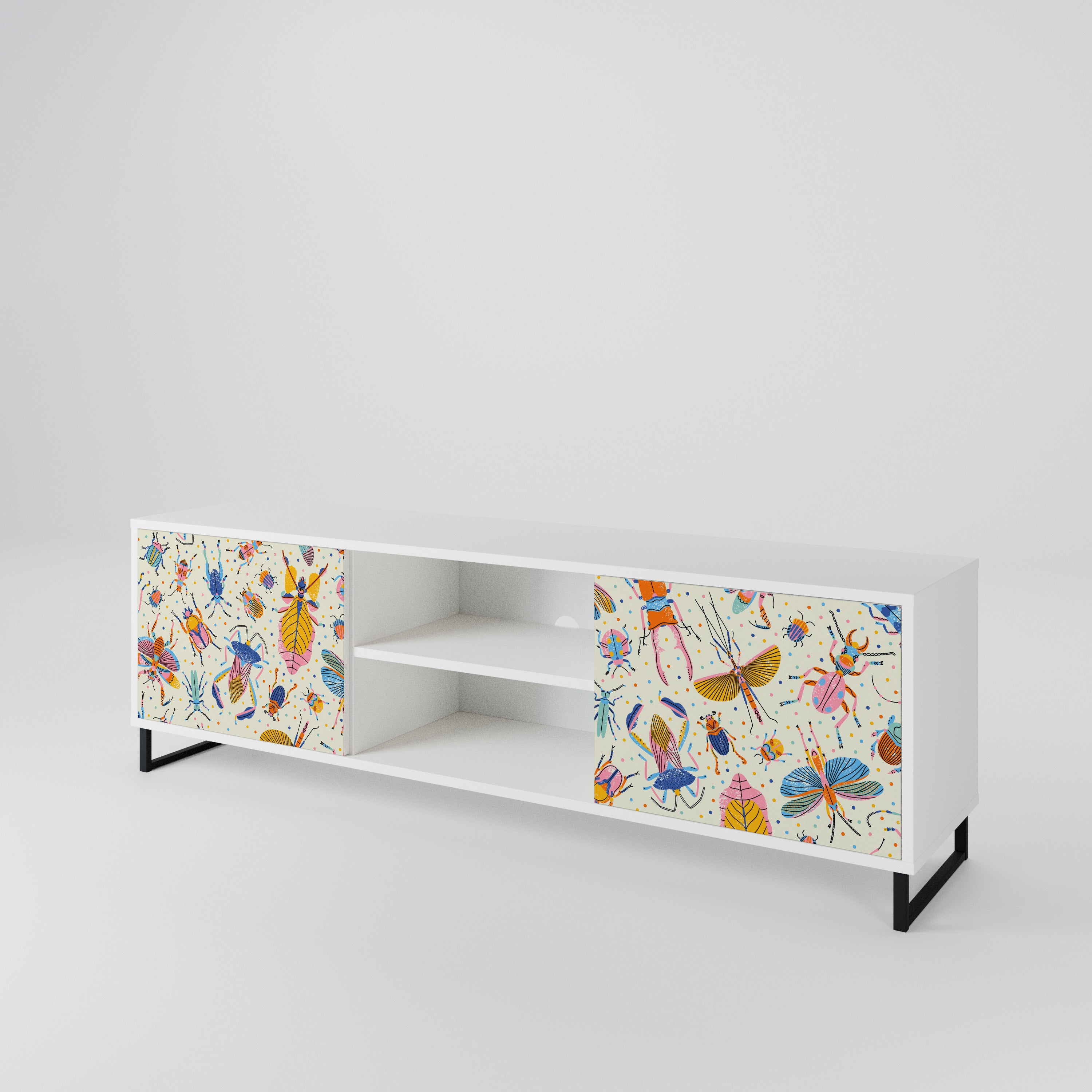 COLORFUL INSECTS Mueble de TV de 2 Puertas