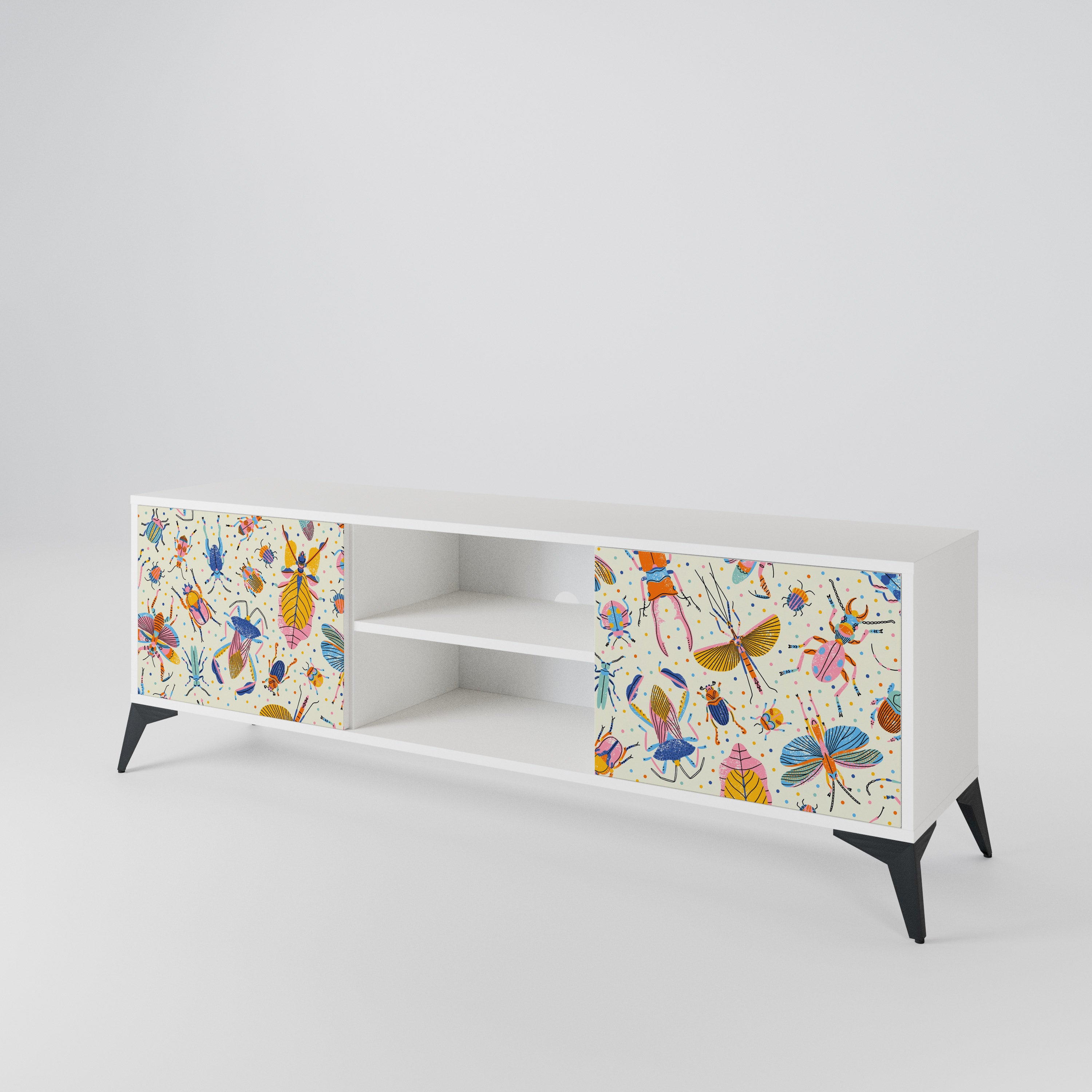 COLORFUL INSECTS Mueble de TV de 2 Puertas