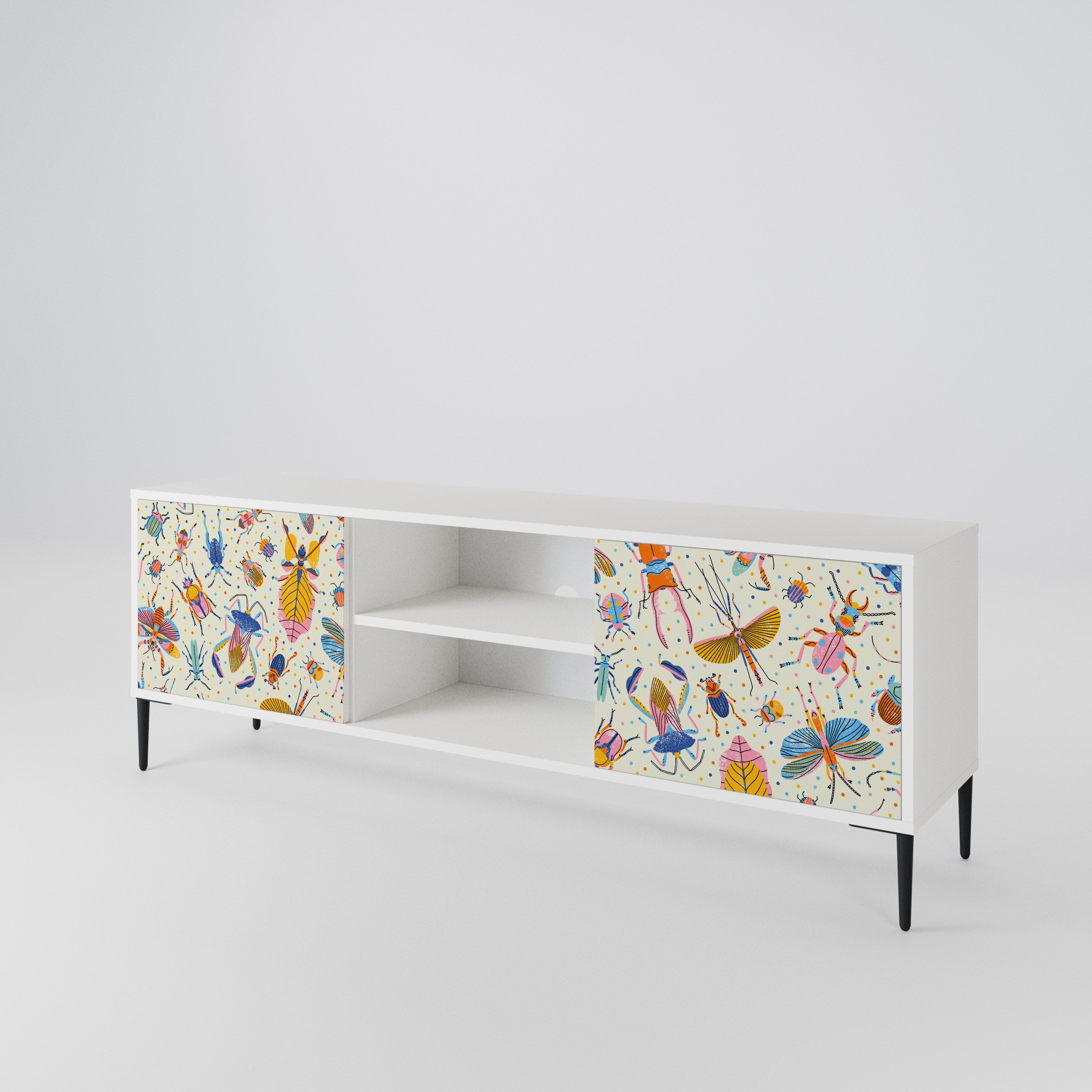 COLORFUL INSECTS Mueble de TV de 2 Puertas