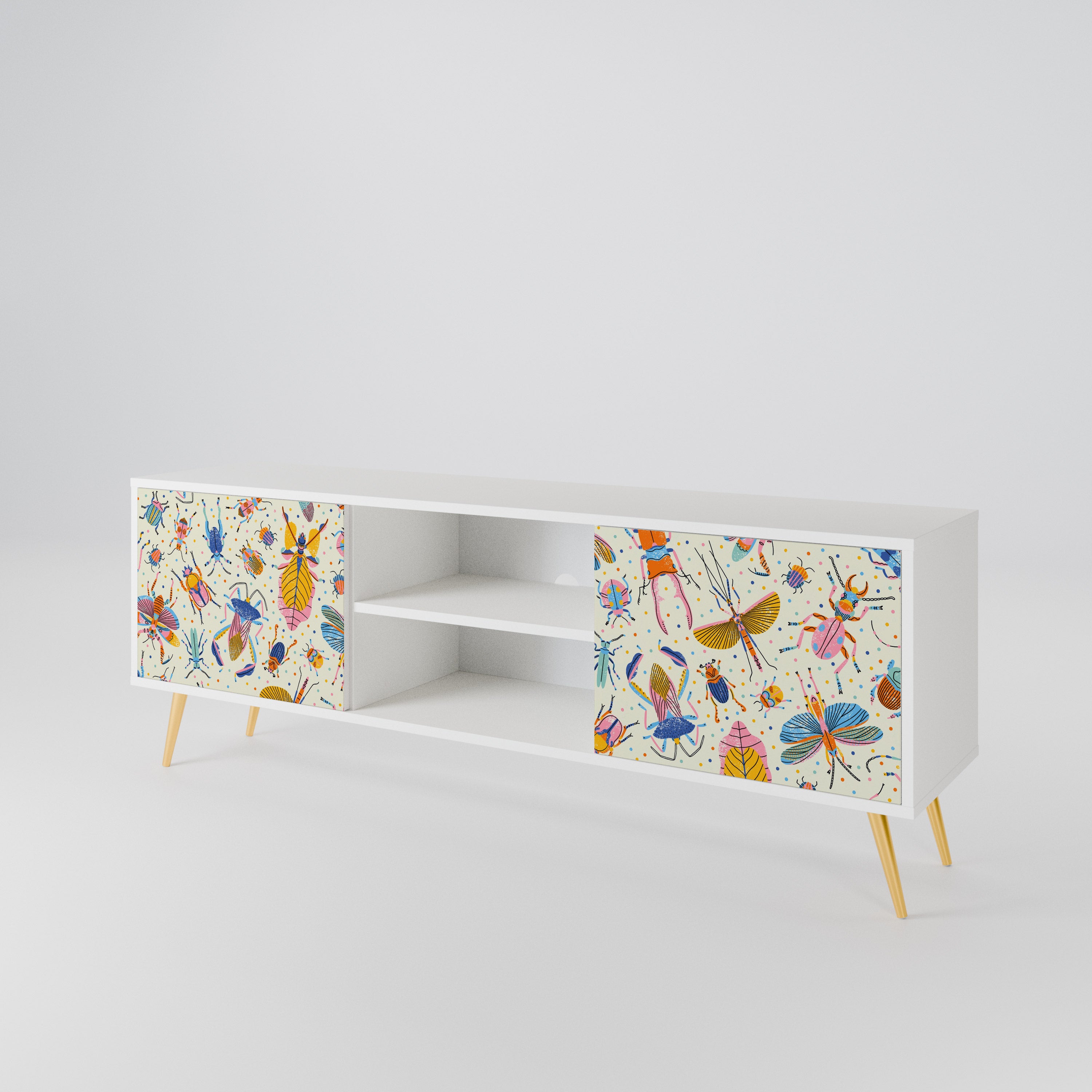 COLORFUL INSECTS Mueble de TV de 2 Puertas