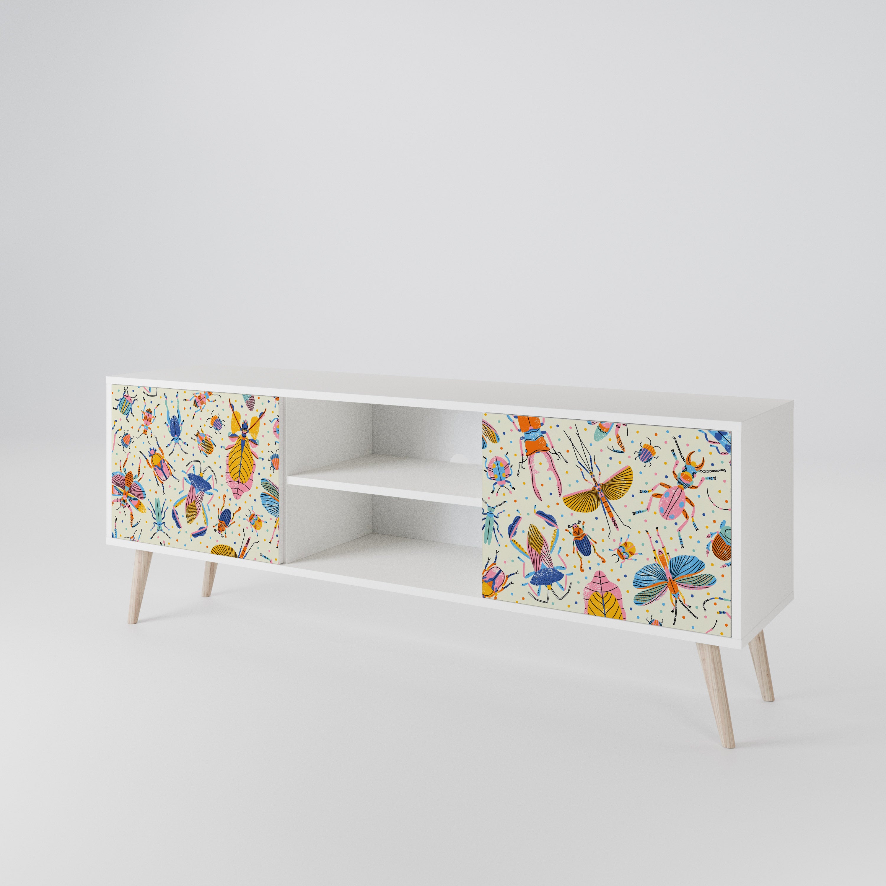 COLORFUL INSECTS Mueble de TV de 2 Puertas