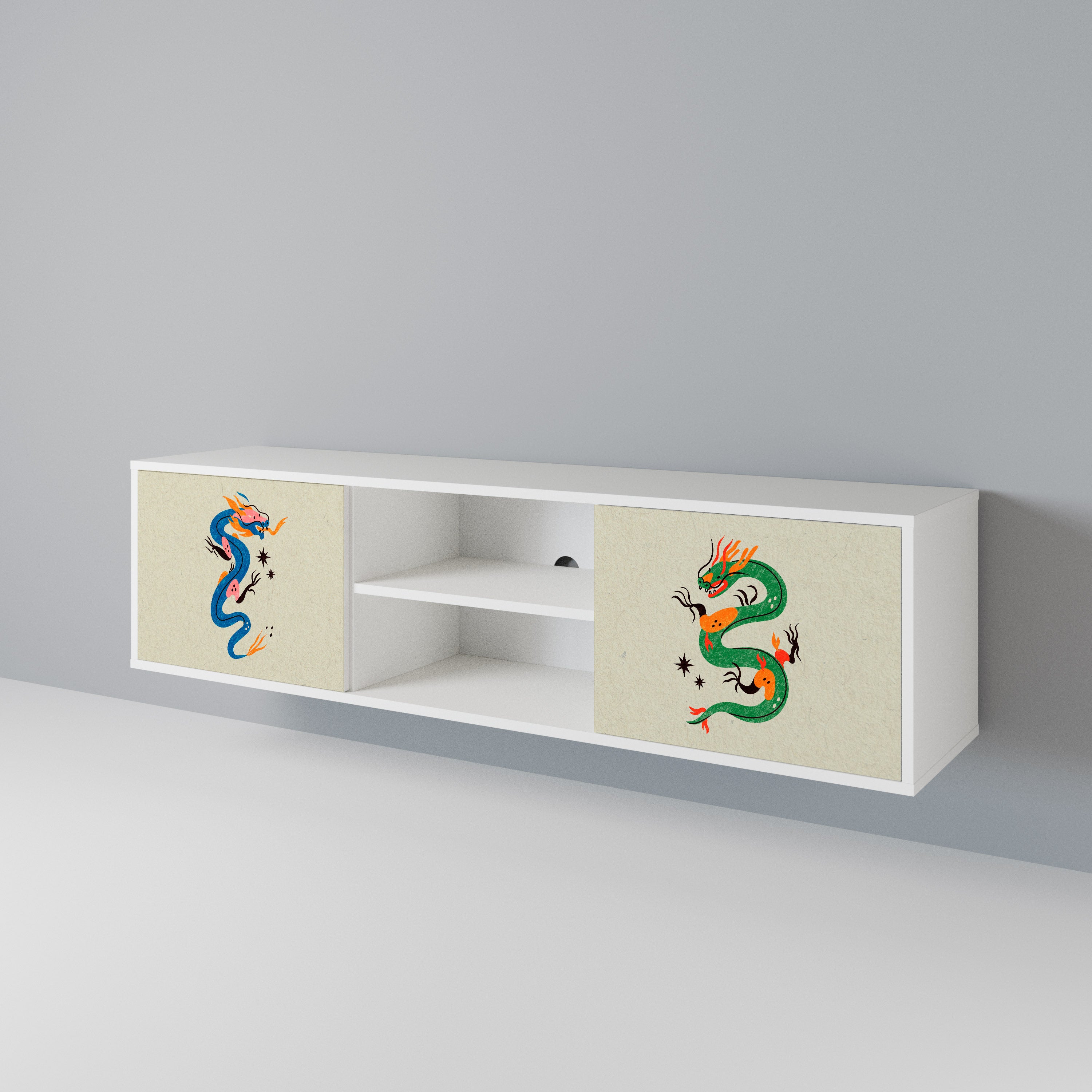 MYTHOLOGICAL CREATURES Mueble de TV de 2 Puertas