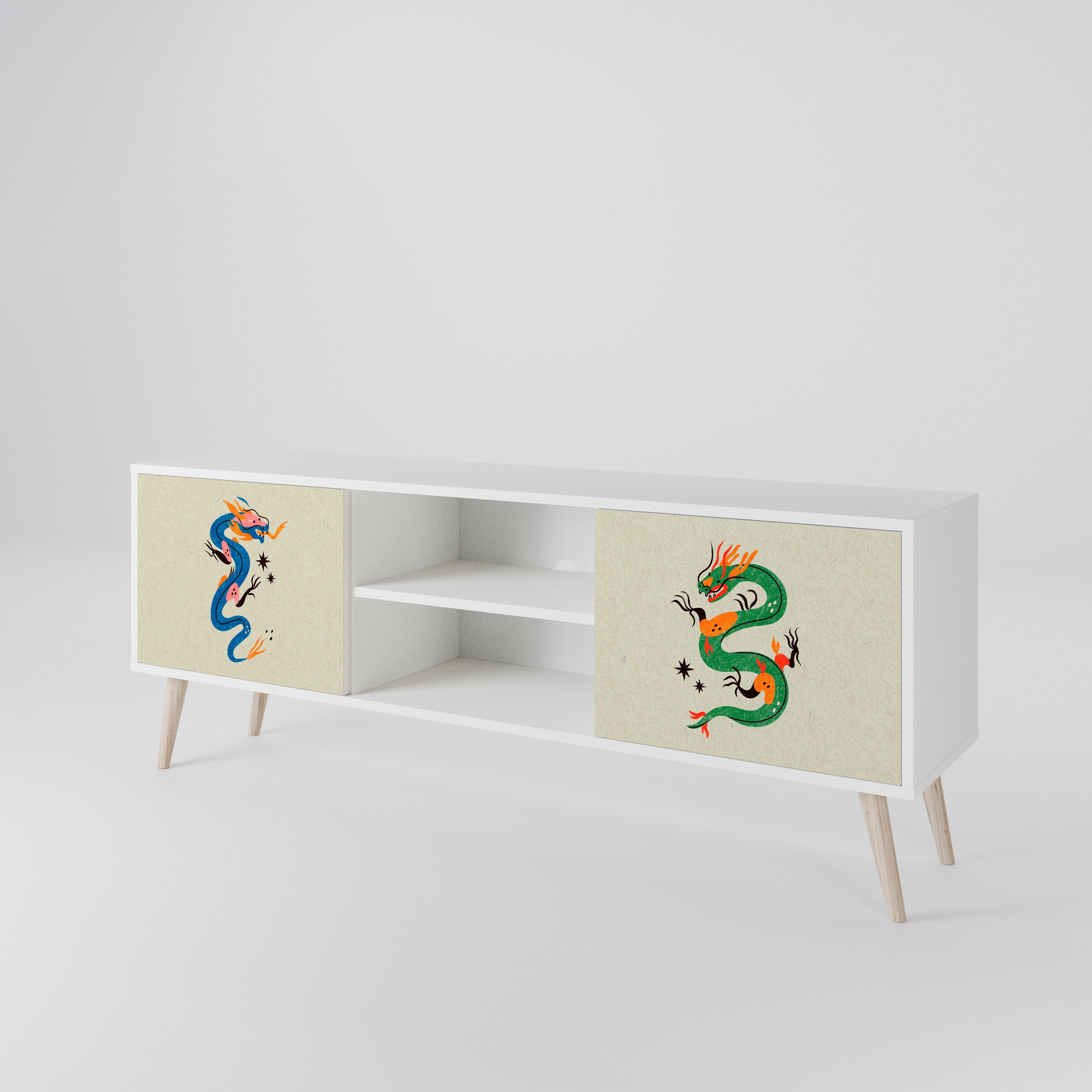MYTHOLOGICAL CREATURES Mueble de TV de 2 Puertas