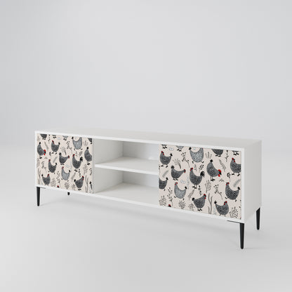 HAPPY HENS Mueble de TV de 2 Puertas