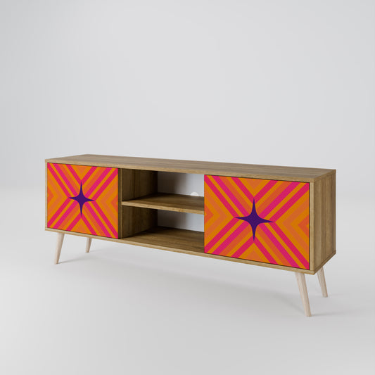 GEOMETRIC BRILLIANCE Mueble de TV de 2 Puertas
