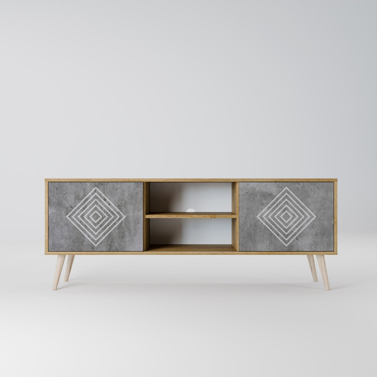 POLYGONAL ARTISTRY 2-Door TV Cabinet
