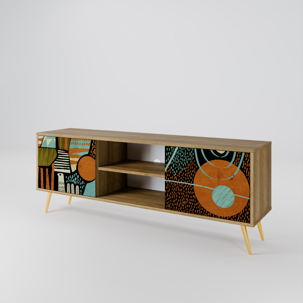 GEODE GLIMMER Mueble de TV de 2 Puertas