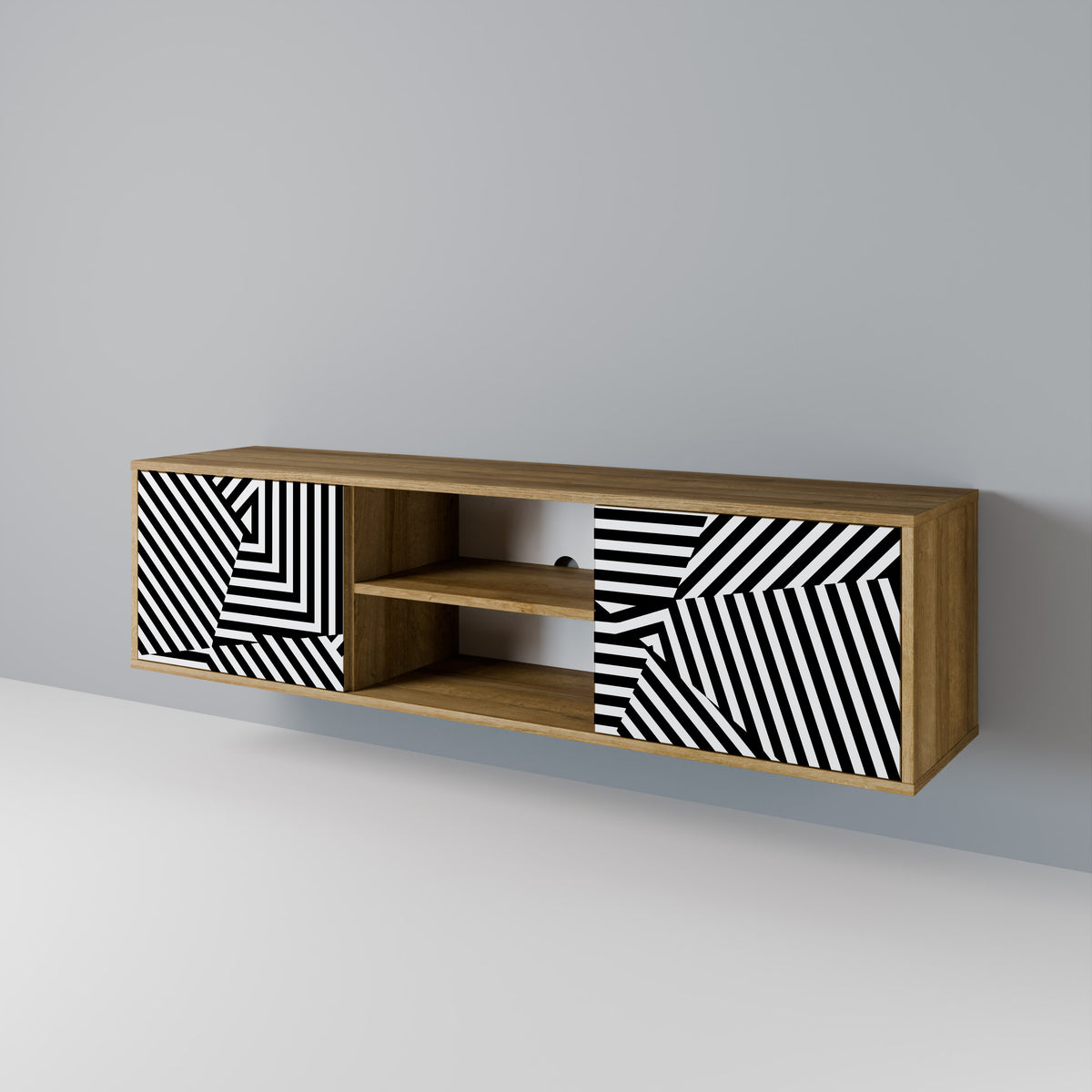 ILLUSIONARY LATTICE Mueble de TV de 2 Puertas