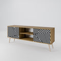 ILLUSIONARY LATTICE 2-Door TV Cabinet
