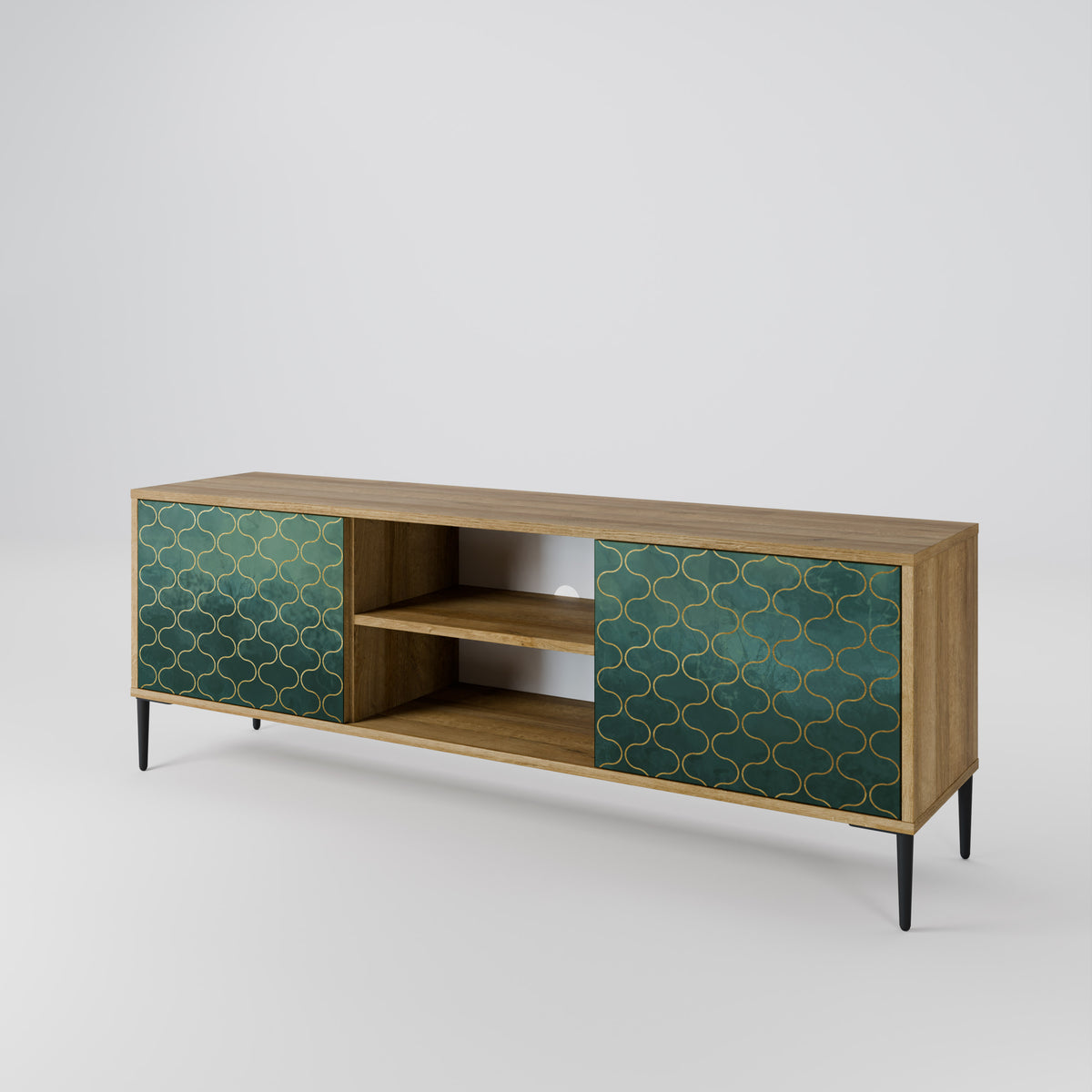TESSELATED GREENERY Mueble de TV de 2 Puertas
