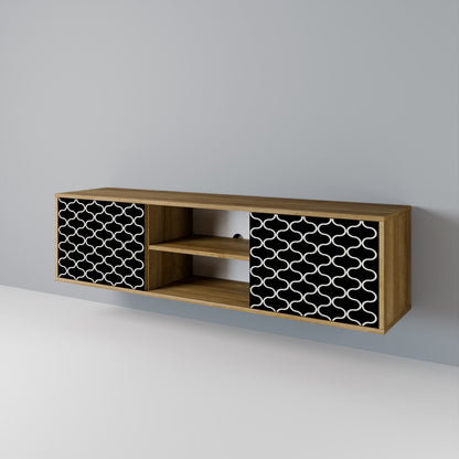 TESSELATED BLACKNESS Mueble de TV de 2 Puertas
