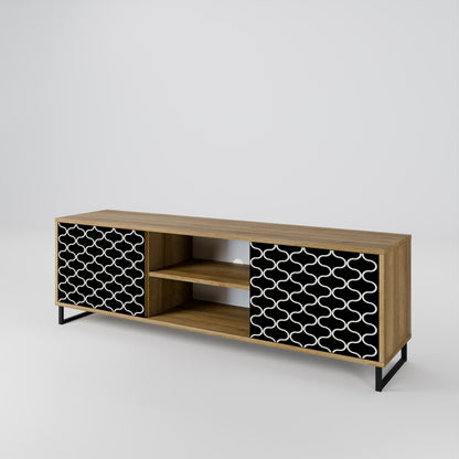 TESSELATED BLACKNESS Mueble de TV de 2 Puertas