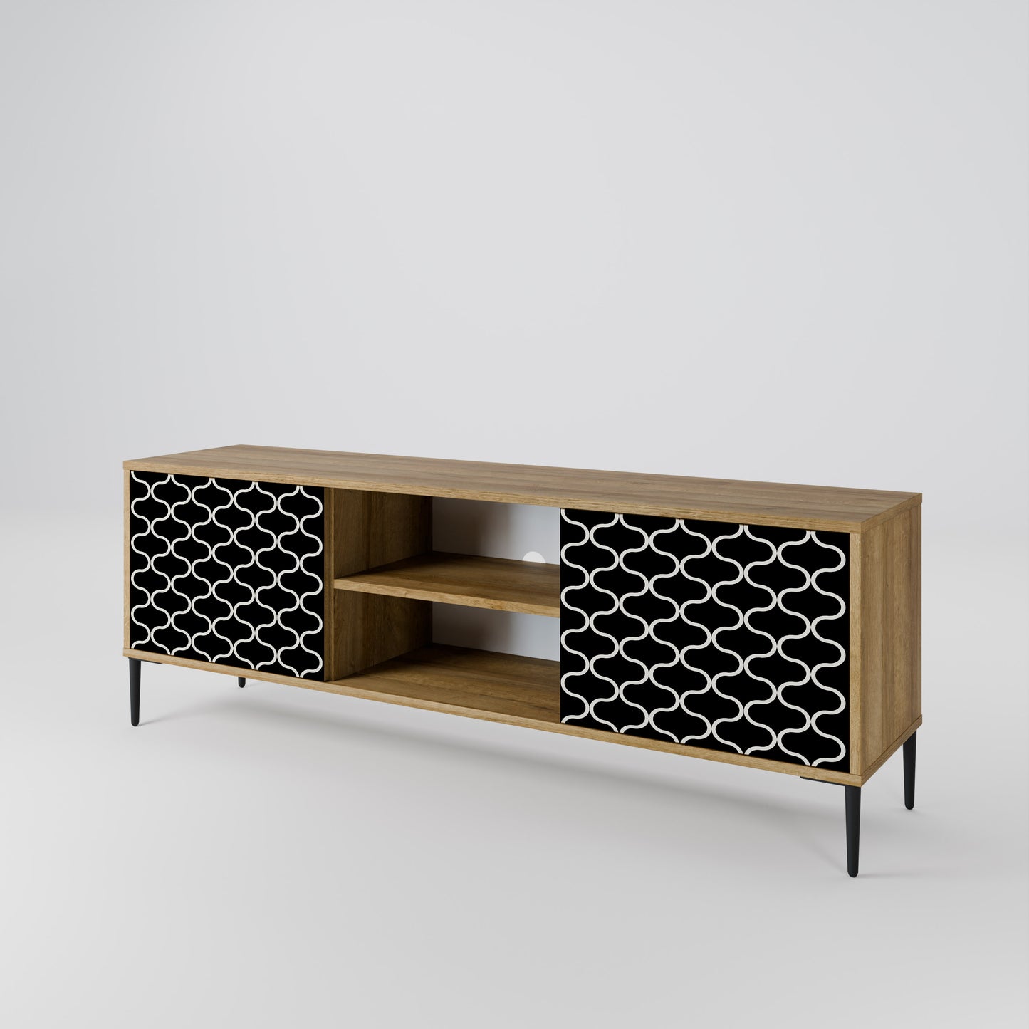 TESSELATED BLACKNESS Mueble de TV de 2 Puertas
