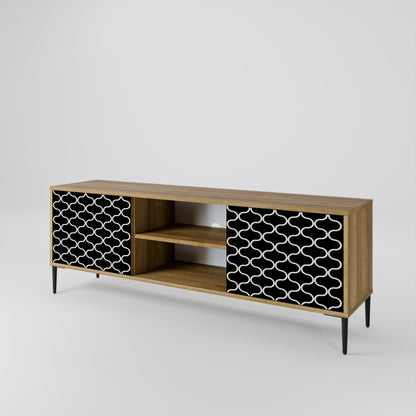 TESSELATED BLACKNESS Mueble de TV de 2 Puertas