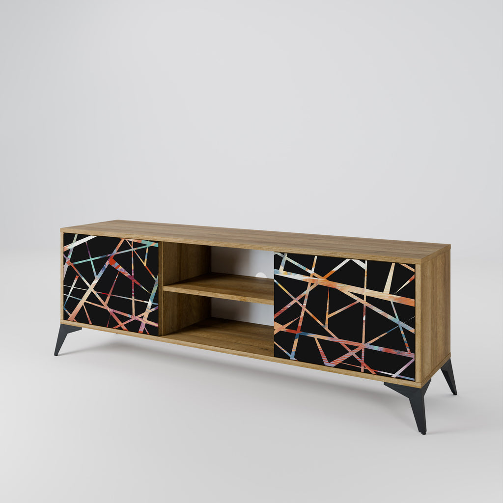 Mueble de TV de 2 puertas POLYGON VERVE con efecto roble
