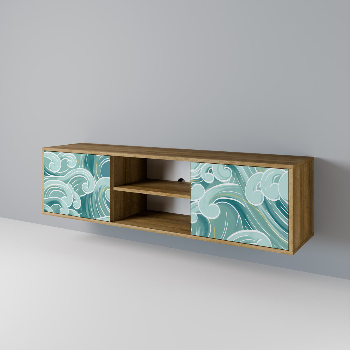 ASIAN SWAY Mueble de TV de 2 Puertas