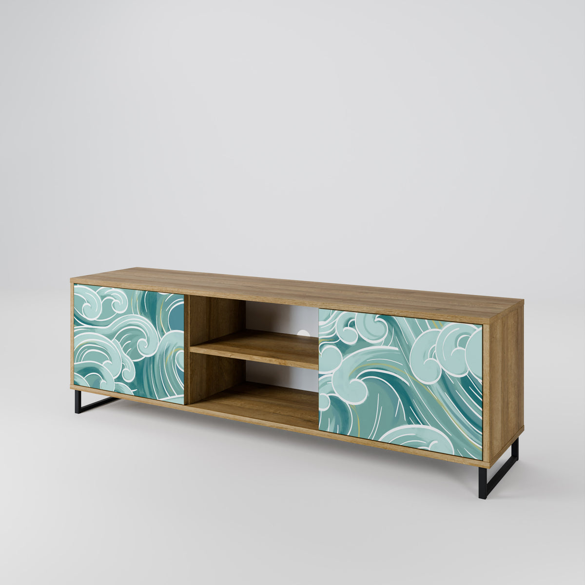 ASIAN SWAY Mueble de TV de 2 Puertas