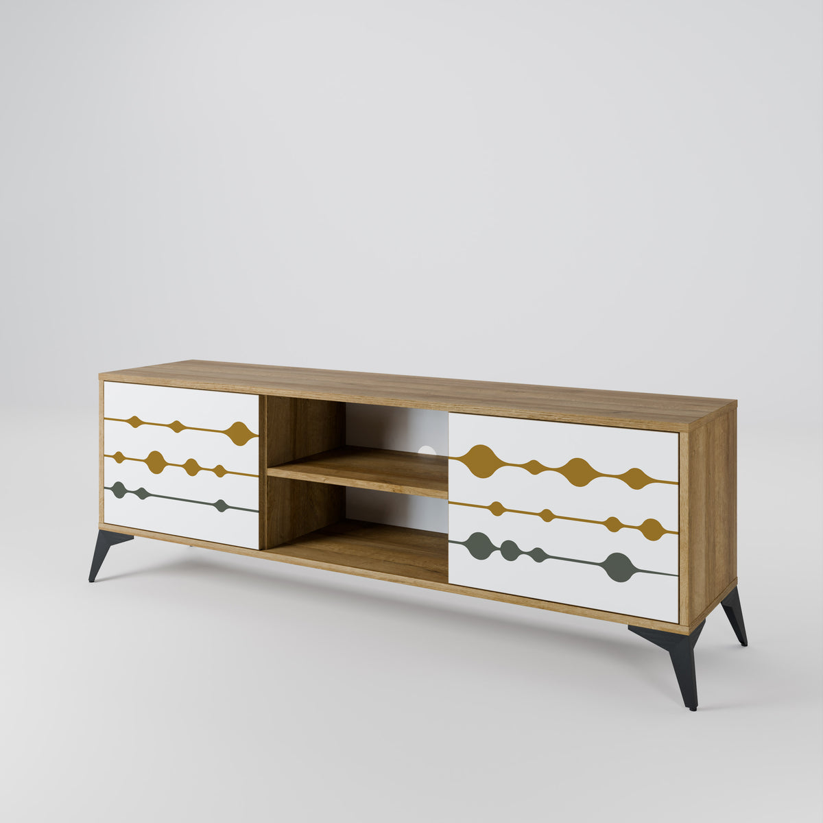 VIVID TONE Mueble de TV de 2 Puertas