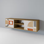 SPACE AROUND 2-Door TV Stand in Oak Effect