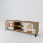 SPACE AROUND 2-Door TV Stand in Oak Effect