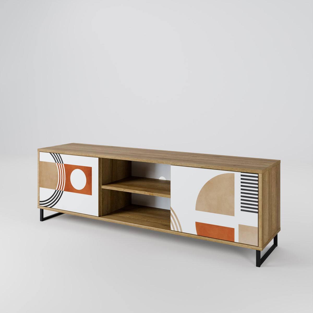 CIRCLE RHYTM Mueble de TV de 2 Puertas