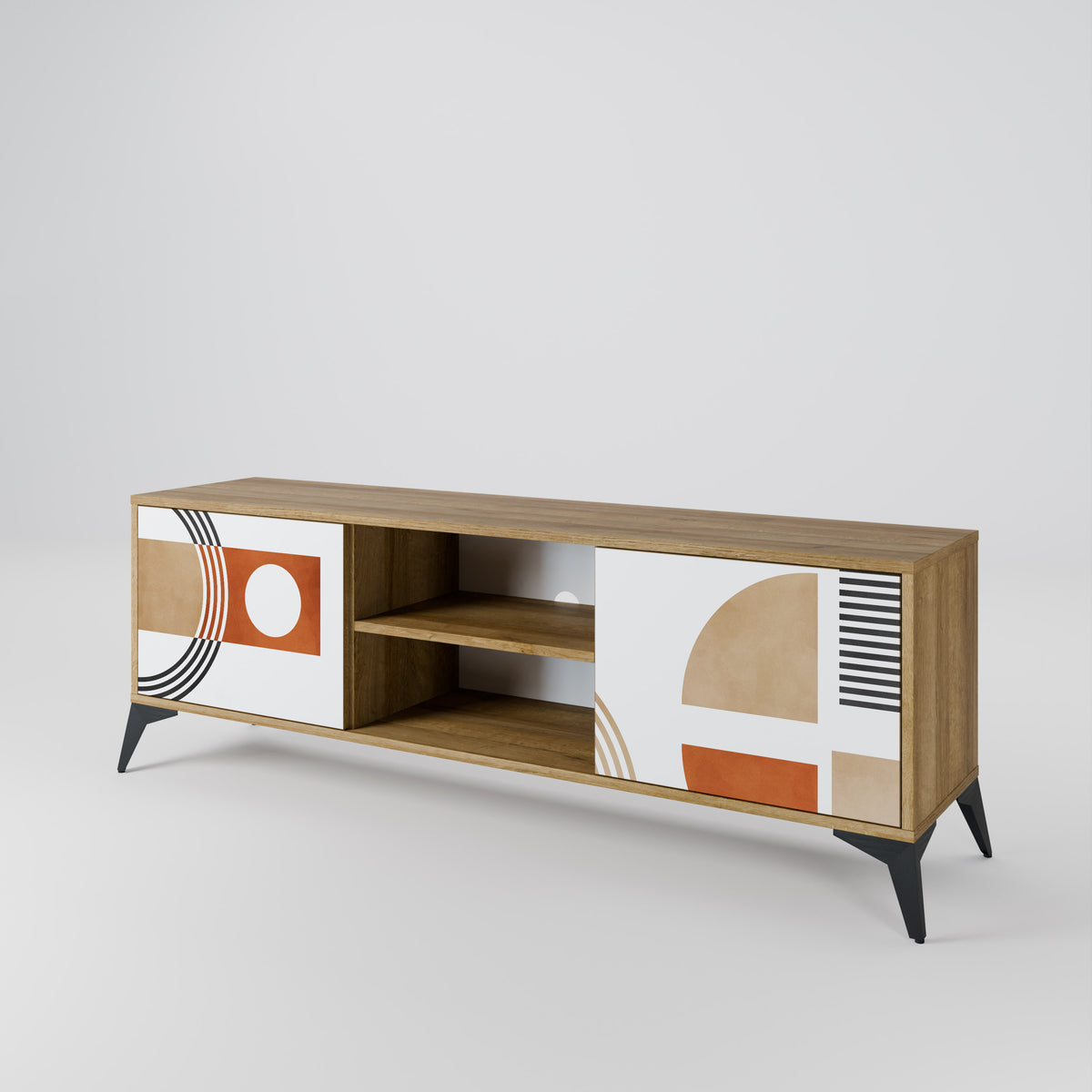 CIRCLE RHYTM Mueble de TV de 2 Puertas