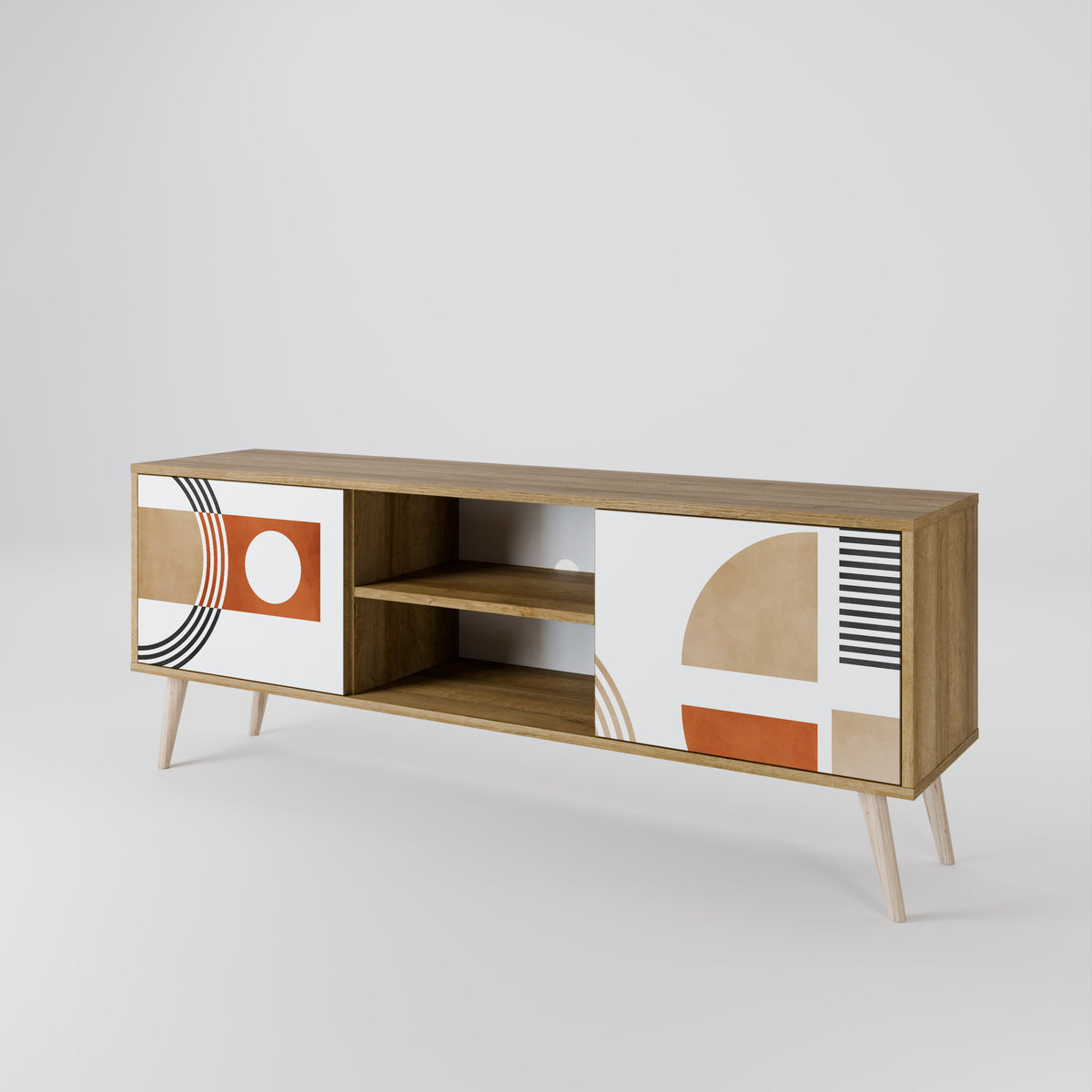 CIRCLE RHYTM Mueble de TV de 2 Puertas