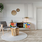 GEOMETRIC GLIMMER 2-Door TV Cabinet