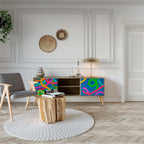 STREAMER TANGLE 2-Door TV Stand in Oak Effect