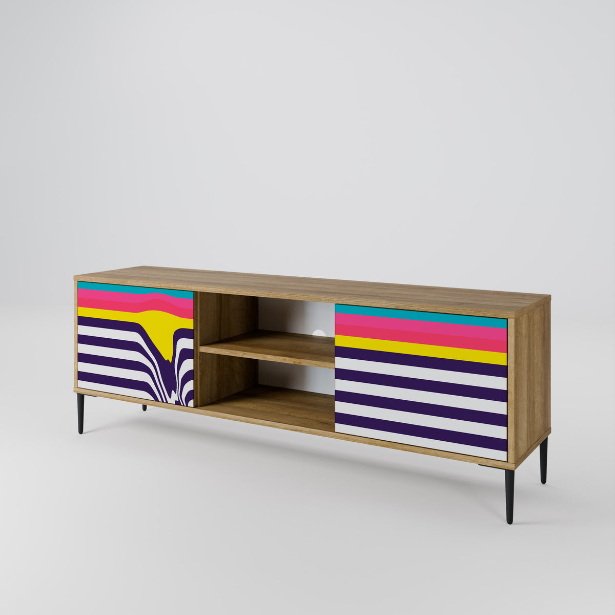TONE COLLAPSE Mueble de TV de 2 Puertas