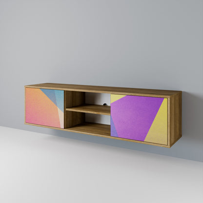 BRIGHT GEOMETRY Mueble de TV de 2 Puertas