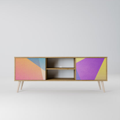 BRIGHT GEOMETRY Mueble de TV de 2 Puertas